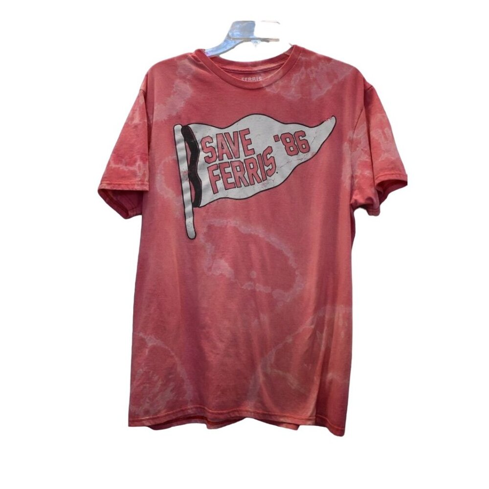 Unisex Ferris Bueller's Day Off Red Custom Bleach Dye T-shirt Size L